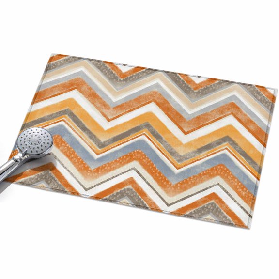 2x3 Washable Area Rugs,Northern Europe Orange Zigzag Pattern Non-Slip Ultra Soft Rug Large Indoor Carpet,Retro Abstract Geometric Art Floor Rugs for Home Living Room Bedroom Dining Room Office