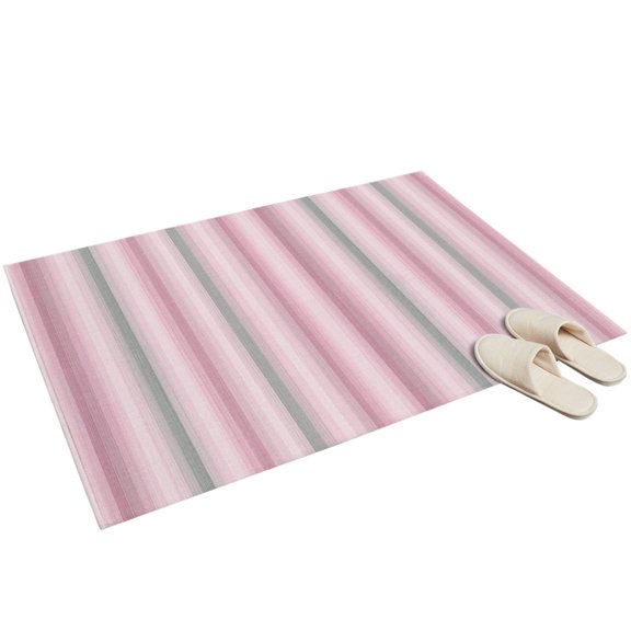 2x3 Washable Area Rugs,Ombre Pink Gray Stripes Non-Slip Ultra Soft Rug Large Indoor Carpet,Minimalist Art Floor Rugs for Home Living Room Bedroom Dining Room Office