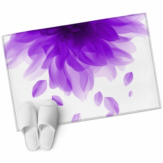2x3 Washable Area Rugs,Purple Ombre Abstract Flower Petal Non-Slip Soft Rug Indoor Carpet,Floor Rugs for Living Room Bedroom