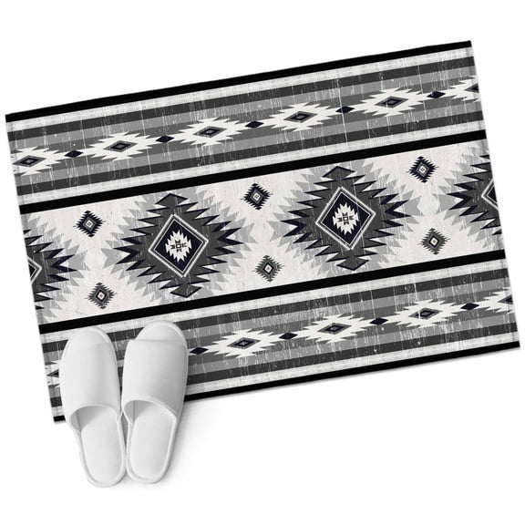 2x3 Washable Area Rugs,Retro Aztec Ethnic Style Non-Slip Soft Rug Indoor Carpet,Floor Rugs for Living Room Bedroom