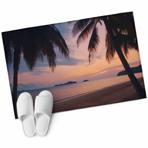 2x3 Washable Area Rugs,Summer Beach Sunset Non-Slip Soft Rug Indoor Carpet,Floor Rugs for Living Room Bedroom