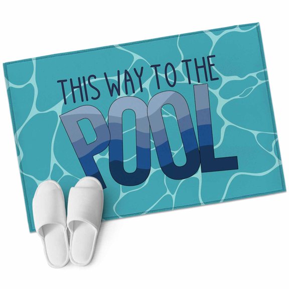 2x3 Washable Area Rugs,Summer Blue Swimming Pool Non-Slip Soft Rug Indoor Carpet,Floor Rugs for Living Room Bedroom