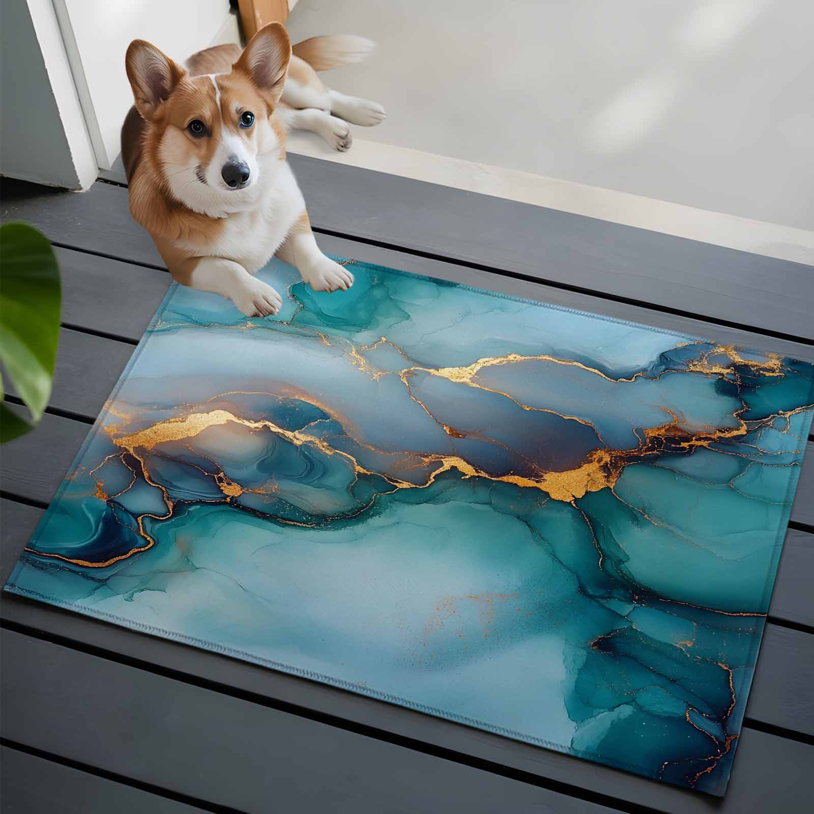 2x3 Washable Entryway Rug, Abstract Impressionist Non-Slip Area Rug for ...