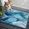 thumbnail image 1 of 2x3 Washable Entryway Rug, Abstract Marble Texture Non-Slip Area Rug for Front Door Kitchen Bathroom, Modern Gary Blue Stripe Indoor Floor Mat for Home Decor, 1 of 9