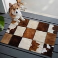thumbnail image 1 of 2x3 Washable Entryway Rug, Denim Cow Non-Slip Area Rug for Front Door Kitchen Bathroom, Western Cowboy Indoor Floor Mat for Home Decor, 1 of 9