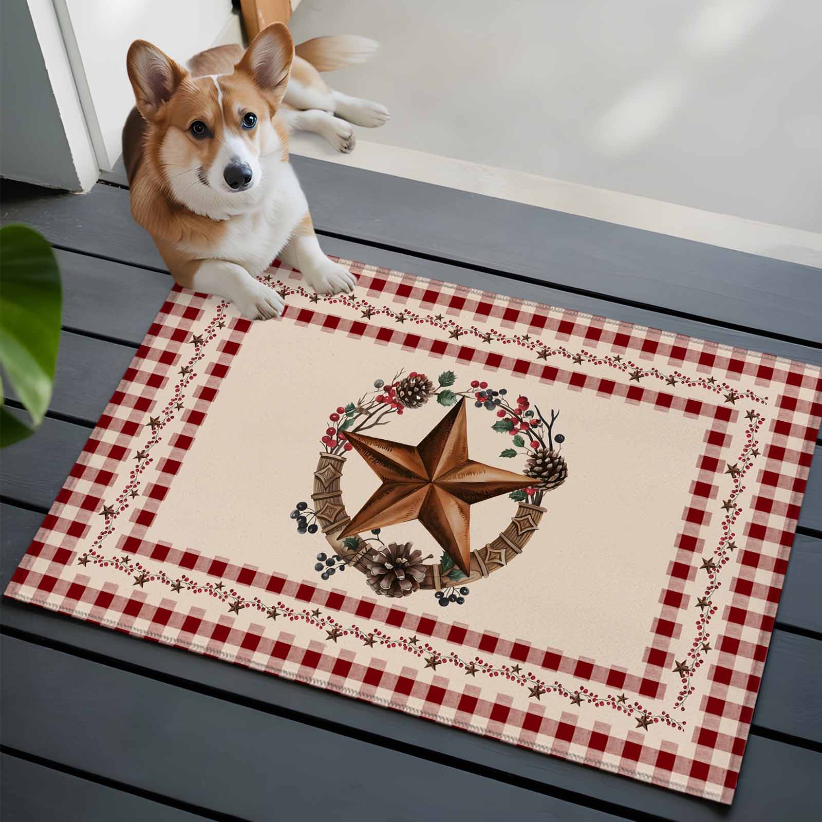 2x3 Washable Entryway Rug, Vintage Country Non-Slip Area Rug for Front ...