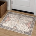 thumbnail image 1 of Toyoso 2x3 Washable Vintage Floral Area Rug - Distressed Small Entryway Rug Doormat Bohemian Faux Wool Non-Slip Low-Pile Floor Carpet for Indoor Front Entrance Kitchen Bathroom-Multi, 1 of 9