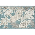 thumbnail image 1 of 2x3 Water Resistant, Small Indoor Outdoor Rugs for Patios, Front Door Entry, Entryway, Deck, Porch, Balcony | Outside Area Rug for Patio | Aqua, Floral | Size: 1'11'' x 3', 1 of 7