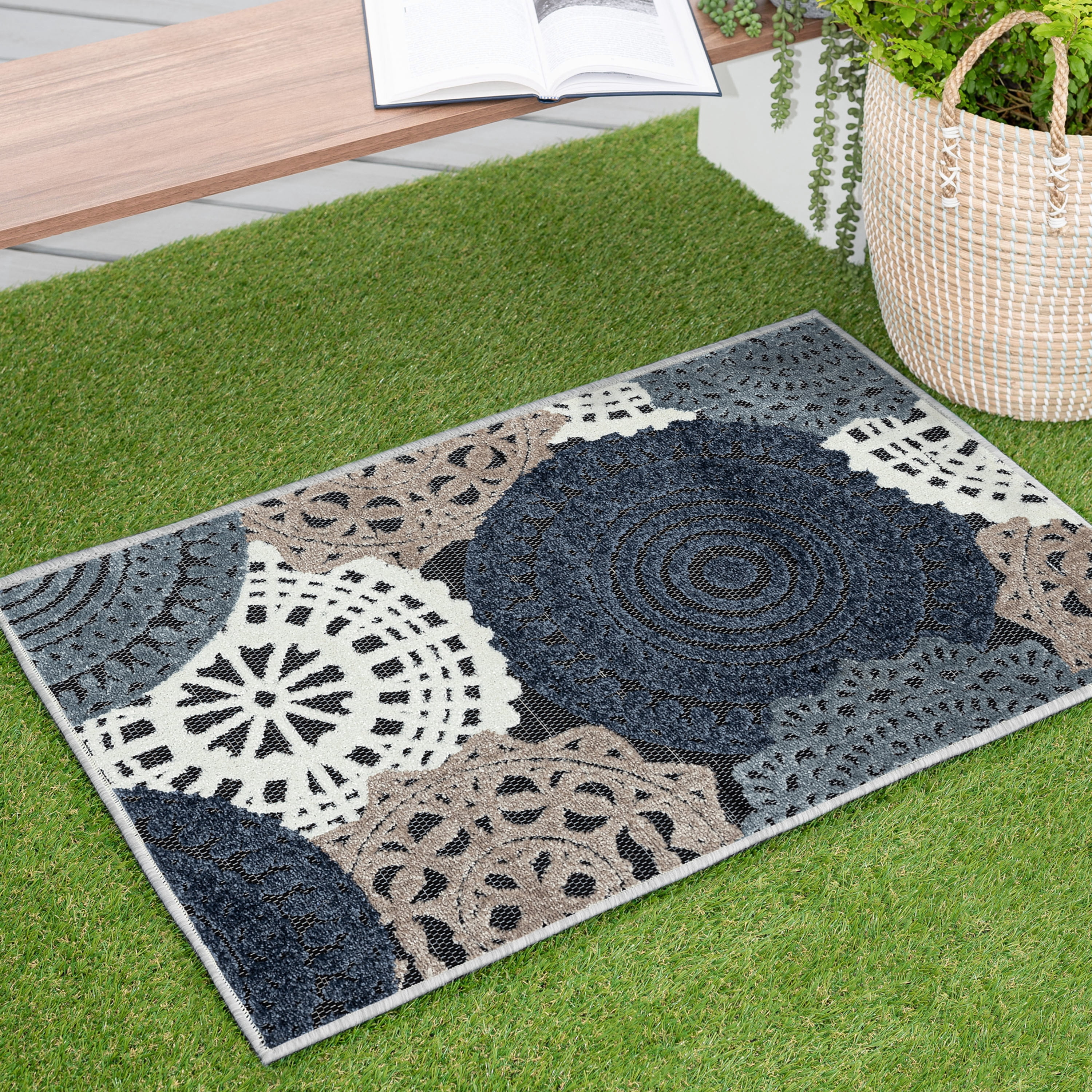 Small Patio Rug 2x3 Water Resistant, Small Indoor Outdoor Rugs for Patios, Front Door ...