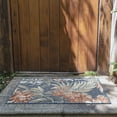 thumbnail image 1 of 2x3 Water Resistant, Small Indoor Outdoor Rugs for Patios, Front Door Entry, Entryway, Deck, Porch, Balcony | Outside Area Rug for Patio | Blue, Floral | Size: 1'11'' x 3', 1 of 7