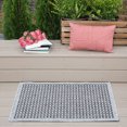 thumbnail image 1 of 2x3 Water Resistant, Small Indoor Outdoor Rugs for Patios, Front Door Entry, Entryway, Deck, Porch, Balcony | Outside Area Rug for Patio | Light Gray, Basketweave | Size: 2' x 3', 1 of 7