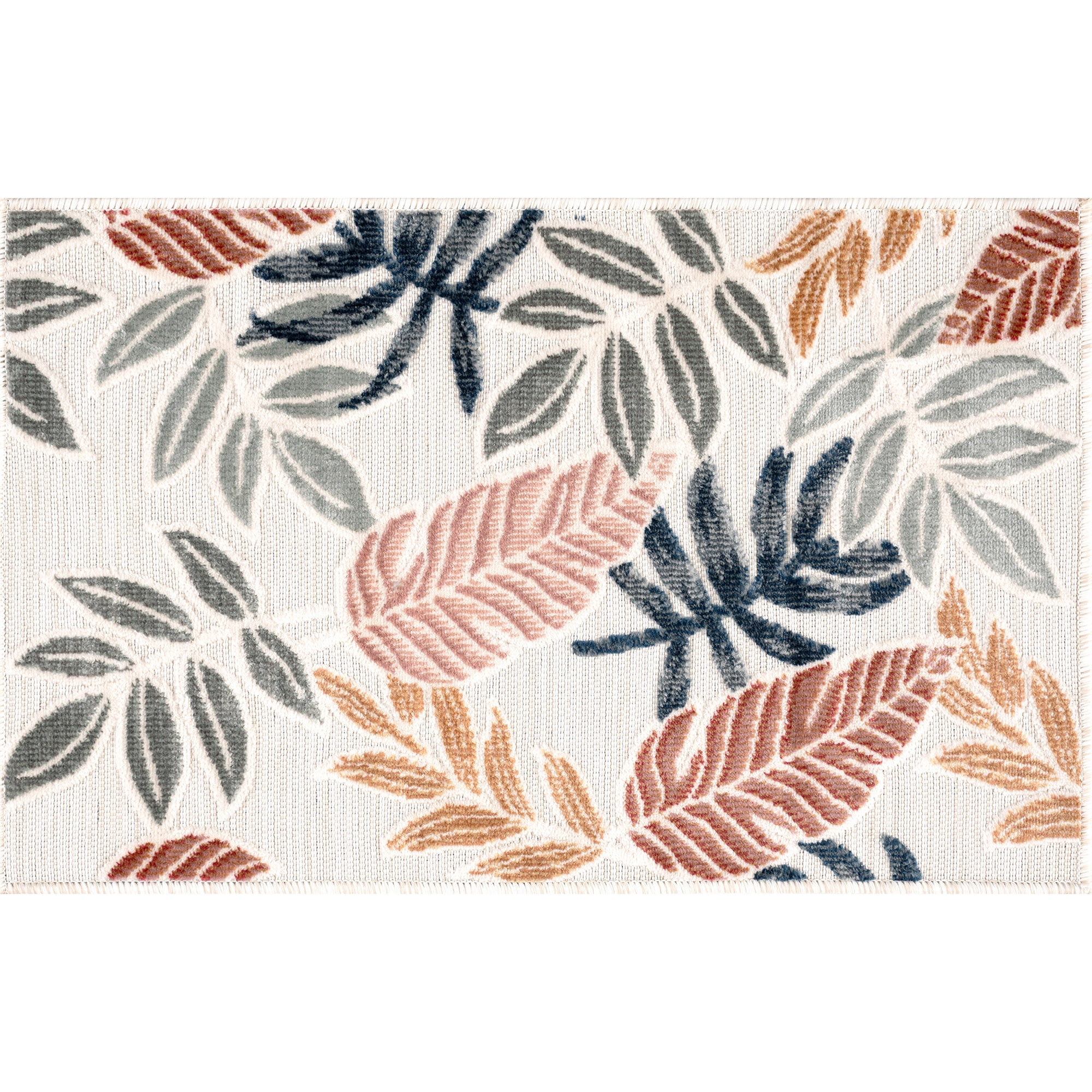 2x3 Water Resistant, Small Indoor Outdoor Rugs for Patios, Front Door Entry, Entryway, Deck, Porch, Balcony | Outside Area Rug for Patio | Multi-Color, Floral | Size: 1'11'' x 3'