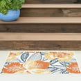 thumbnail image 1 of 2x3 Water Resistant, Small Indoor Outdoor Rugs for Patios, Front Door Entry, Entryway, Deck, Porch, Balcony | Outside Area Rug for Patio | Multi-Color, Floral | Size: 2' x 3', 1 of 10