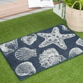 thumbnail image 1 of 2x3 Water Resistant, Small Indoor Outdoor Rugs for Patios, Front Door Entry, Entryway, Deck, Porch, Balcony | Outside Area Rug for Patio | Navy, Coastal | Size: 2' x 3', 1 of 8