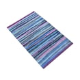 thumbnail image 1 of 2x3 ft Rugs Area MystiqueDecors Handwoven 100% Cotton Chindi Rag Rug Reversible Carpet Flooring Bedroom Kitchen Bathroom Laundry Blue Multi color Mat 20''x 32'', 1 of 3