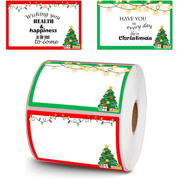 2x3 inch Christmas Themed Direct Thermal Labels Color Coding Dot Labels for Thermal Label Printer Holiday Lights Ornaments Shipping Label Printer for Xmas New Year Party Business 250 Pcs Per Roll