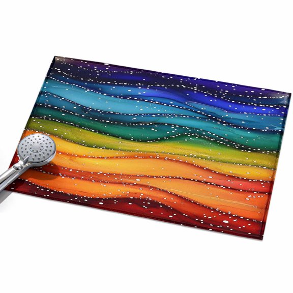 2x3ft Area Rug,Abstract Rainbow Waves Marble Washable Large Rugs Soft Non-Slip Floor Rug Modern Watercolor Beach Non-Shedding Indoor Carpets for Living Room Bedroom Home Office Nursery