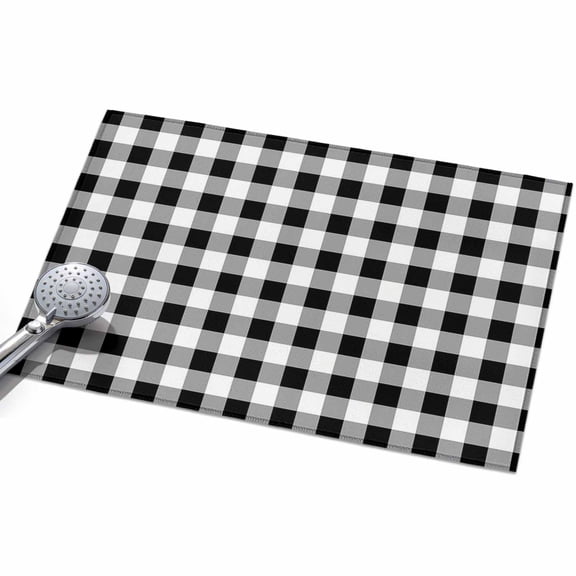 2x3ft Area Rug,Black White Buffalo Check Washable Large Rugs Soft Non-Slip Floor Rug Farmhouse Classic Tartan Plaid Non-Shedding Indoor Carpets for Living Room Bedroom Home Office Nursery