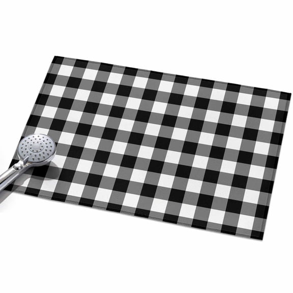 2x3ft Area Rug,Classic Black and White Buffalo Check Washable Large Rugs Soft Non-Slip Floor Rug Monochrome Plaid Non-Shedding Indoor Carpets for Living Room Bedroom Home Office Nursery