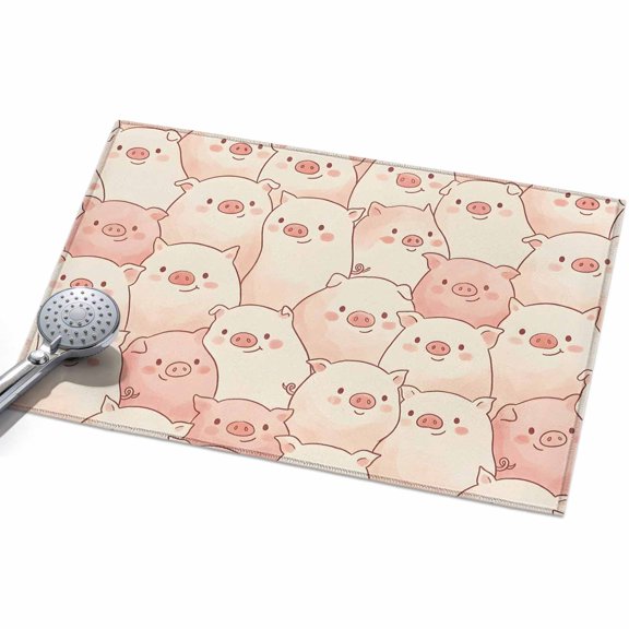 2x3ft Area Rug,Funny Cute Pink Pig Washable Large Rugs Soft Non-Slip Floor Rug Cartoon Animals Sketch Non-Shedding Indoor Carpets for Living Room Bedroom Home Office Nursery