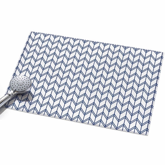 2x3ft Area Rug,Minimalist Geometric Stripe Art Washable Large Rugs Soft Non-Slip Floor Rug Abstract Blue Herringbone Non-Shedding Indoor Carpets for Living Room Bedroom Home Office Nursery