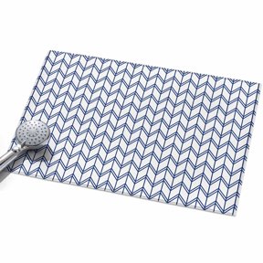 2x3ft Area Rug,Minimalist Geometric Stripe Art Washable Large Rugs Soft Non-Slip Floor Rug Abstract Blue Herringbone Non-Shedding Indoor Carpets for Living Room Bedroom Home Office Nursery