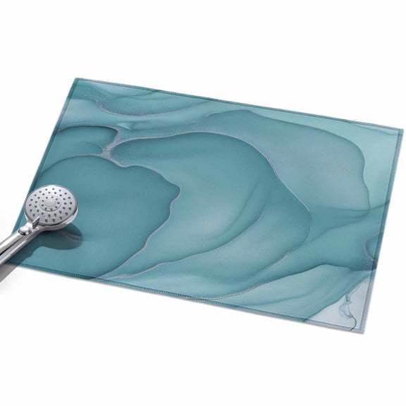 2x3ft Area Rug,Mint Green Marble Fluid Art Washable Large Rugs Soft Non-Slip Floor Rug Modern Abstract Turquoise Non-Shedding Indoor Carpets for Living Room Bedroom Home Office Nursery