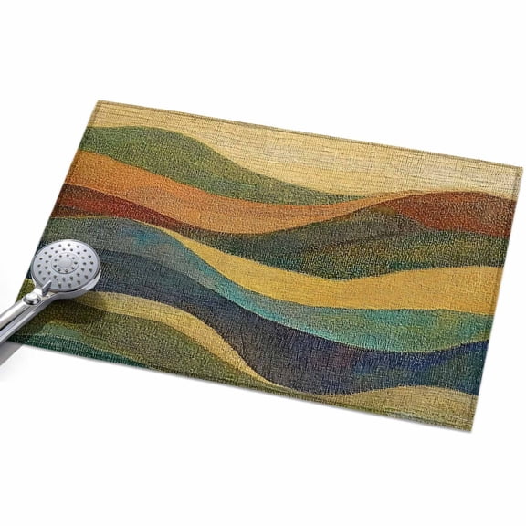 2x3ft Area Rug,Mountain Abstract Geometric Washable Large Rugs Soft Non-Slip Floor Rug Retro Style Non-Shedding Indoor Carpets for Living Room Bedroom Home Office Nursery