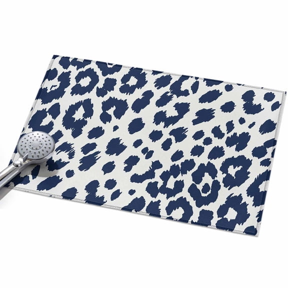 2x3ft Area Rug,Navy Blue Leopard Abstract Washable Large Rugs Soft Non-Slip Floor Rug Modern Minimalist Art Non-Shedding Indoor Carpets for Living Room Bedroom Home Office Nursery