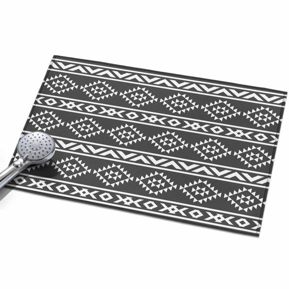 2x3ft Area Rug,Retro Ethnic Dark Gray Geometric Art Washable Large Rugs Soft Non-Slip Floor Rug Native Tribal Texture Non-Shedding Indoor Carpets for Living Room Bedroom Home Office Nursery