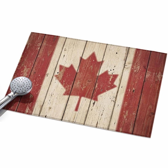 2x3ft Area Rug,Retro Wooden Stripes Maple Leafs Washable Large Rugs Soft Non-Slip Floor Rug Country Red Brown Plank Non-Shedding Indoor Carpets for Living Room Bedroom Home Office Nursery