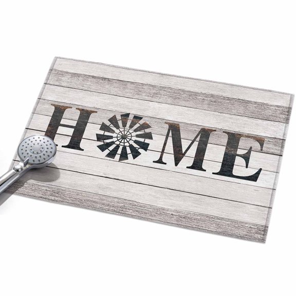 2x3ft Area Rug,Rustic Farm Windmill HOME Quotes Washable Large Rugs Soft Non-Slip Floor Rug Chic Wooden Plank Non-Shedding Indoor Carpets for Living Room Bedroom Home Office Nursery