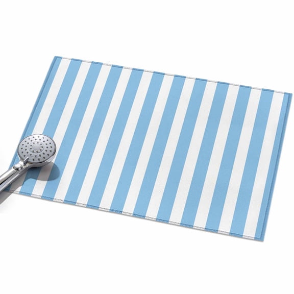2x3ft Area Rug,Sky Blue White Striped Washable Large Rugs Soft Non-Slip Floor Rug Geometric Lines Non-Shedding Indoor Carpets for Living Room Bedroom Home Office Nursery