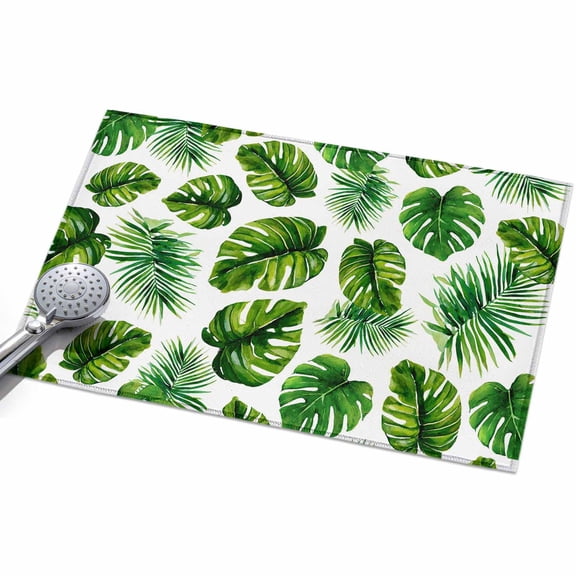 2x3ft Area Rug,Summer Monstera Palm Leaf Washable Large Rugs Soft Non-Slip Floor Rug Tropical Green Leaves Non-Shedding Indoor Carpets for Living Room Bedroom Home Office Nursery