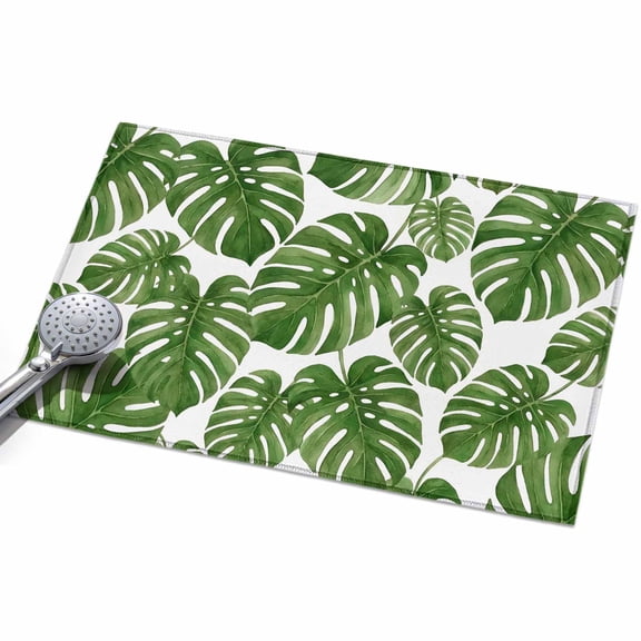 2x3ft Area Rug,Summer Monstera Palm Leaf Washable Large Rugs Soft Non-Slip Floor Rug Tropical Green Leaves Seamless Non-Shedding Indoor Carpets for Living Room Bedroom Home Office Nursery