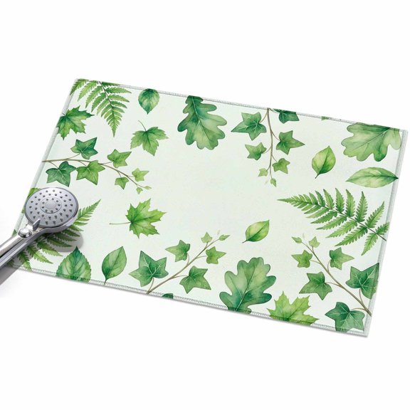 2x3ft Area Rug,Summer Plants Ivy Oak Leaves Washable Large Rugs Soft Non-Slip Floor Rug Green Leaf Ferns Non-Shedding Indoor Carpets for Living Room Bedroom Home Office Nursery