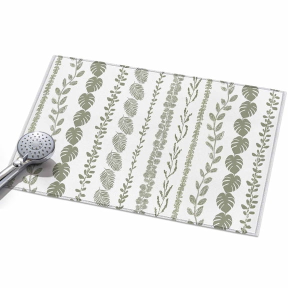 2x3ft Area Rug,Summer Sage Green Leaves Washable Large Rugs Soft Non-Slip Floor Rug Tropical Monstera Palm Leaf Non-Shedding Indoor Carpets for Living Room Bedroom Home Office Nursery