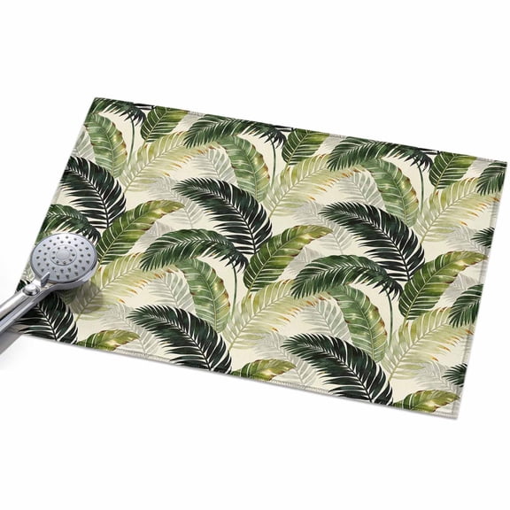 2x3ft Area Rug,Tropical Botanical Palm Leaves Washable Large Rugs Soft Non-Slip Floor Rug Jungle Green Foliage Leaf Non-Shedding Indoor Carpets for Living Room Bedroom Home Office Nursery