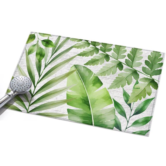 2x3ft Area Rug,Tropical Foliage Banana Leaves Washable Large Rugs Soft Non-Slip Floor Rug Minimalist Greenery Non-Shedding Indoor Carpets for Living Room Bedroom Home Office Nursery