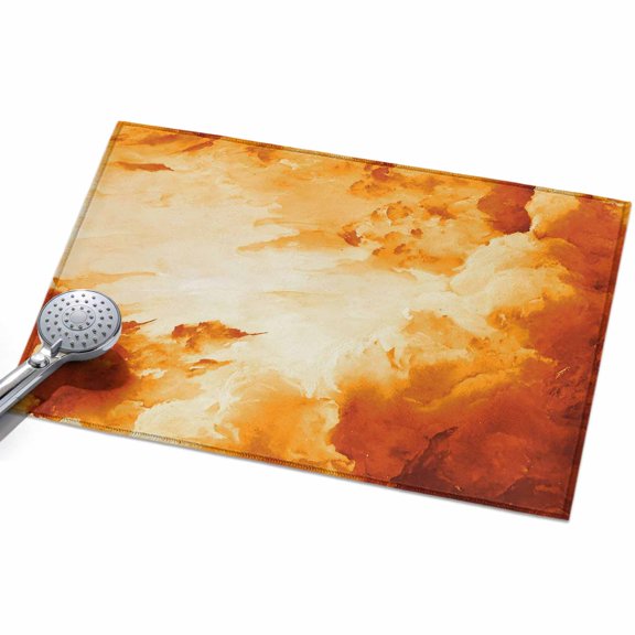 2x3ft Area Rug,Watercolor Gradient Orange Clouds Washable Large Rugs Soft Non-Slip Floor Rug Abstract Ombre Art Non-Shedding Indoor Carpets for Living Room Bedroom Home Office Nursery