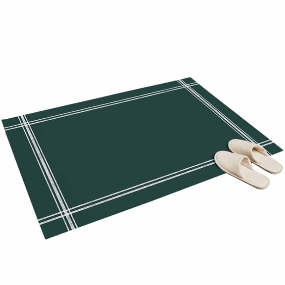 2x3ft Rugs for Living Room,Washable Area Rug,Minimalist Art Solid Dark Green Absorbent Indoor Carpet Non-Slip Floor Rug for Bedroom Office Nursery,Plain Single Pure Color