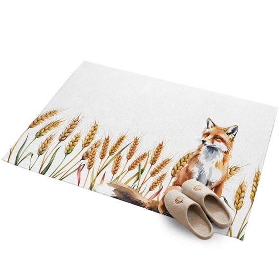 Cute Colorful Rug 2x3ft Rugs for Living Room,Washable Area Rug,Watercolor Cute Fox ...