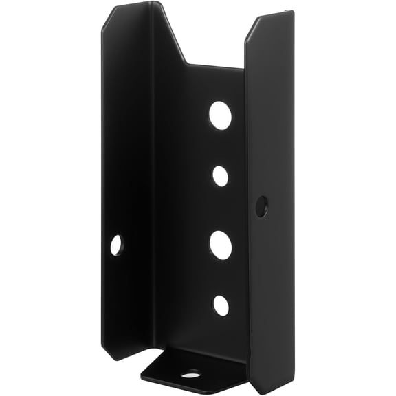 2x4 Fence Brackets for Wood Rail, Black Deck Railing Brackets for 2” X 4” Wood Post, Thickness 1mm(18 Gauge) Fence Bracket, Screws Not Included (20)