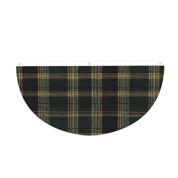 2x4 Ft Hang Decorative Semicircle Flag Durable Not Fade Easy Installation With Preinstalled 3 Buttonholes Springgreen Buffalo Plaid Check Tartan Scotland_99154_3