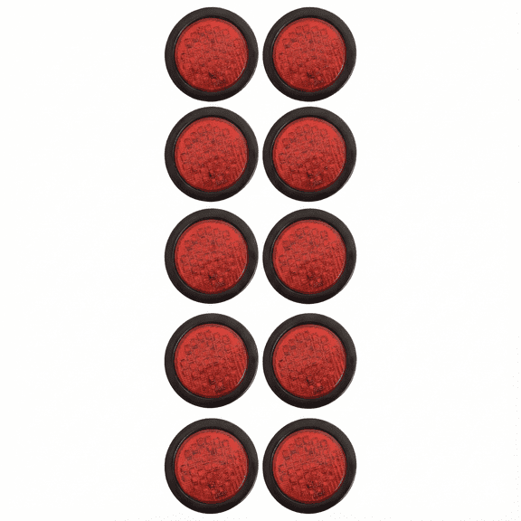 All Star Truck Parts 4 Inch Round Amber Super Bright 40 LED Diodes Mid-Turn Signal Tail Seal Lights 2x