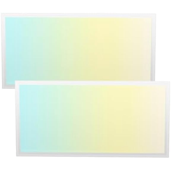 2x4 LED Flat Panel Light,120-277V Flush Mount Ceiling Lights, 25W to 50W Selectable 3000K to 5000K, 0-10V Dimmable Drop Ceiling Light Fixture, ETL DLC, 2PK$$Tools & Hardware Other