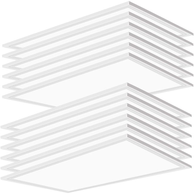 2x4 LED Flat Panel Light, 7800 LM 5000K Drop Ceiling Office Lights