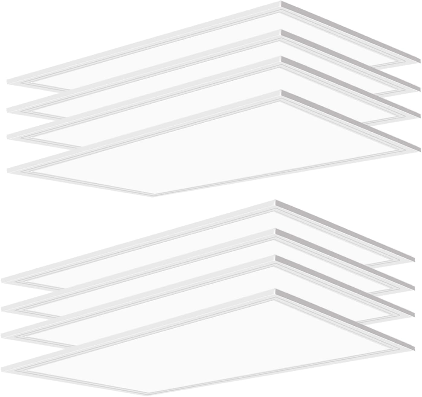 2x4 LED Flat Panel Light, 7800 LM 5000K Drop Ceiling Office Lights