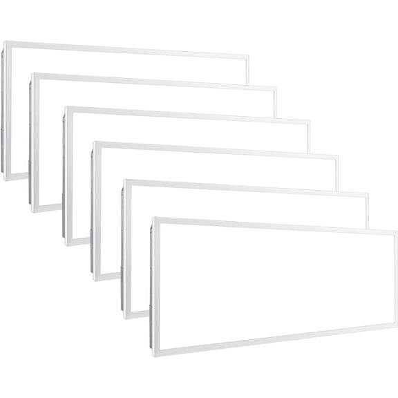 2x4 LED Flat Panel Light,Back-Lit Dimmable,Drop Ceiling,6 Pack | 30/40/50W Selectable 0-10V Dimmable 5000K 6500LM Recessed Lights for Office Classroom Hospital Garage Replaces 3-Lamp F32T8