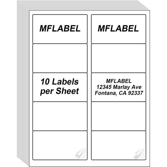 2x4 Labels, 10-UP Shipping Address Labels, 2500 Labels,250 Sheets Labels for Printer, Internet Mailing Shipping Labels, Label Stickers, 2" x 4" FBA Labels for Laser/Inkjet Printer